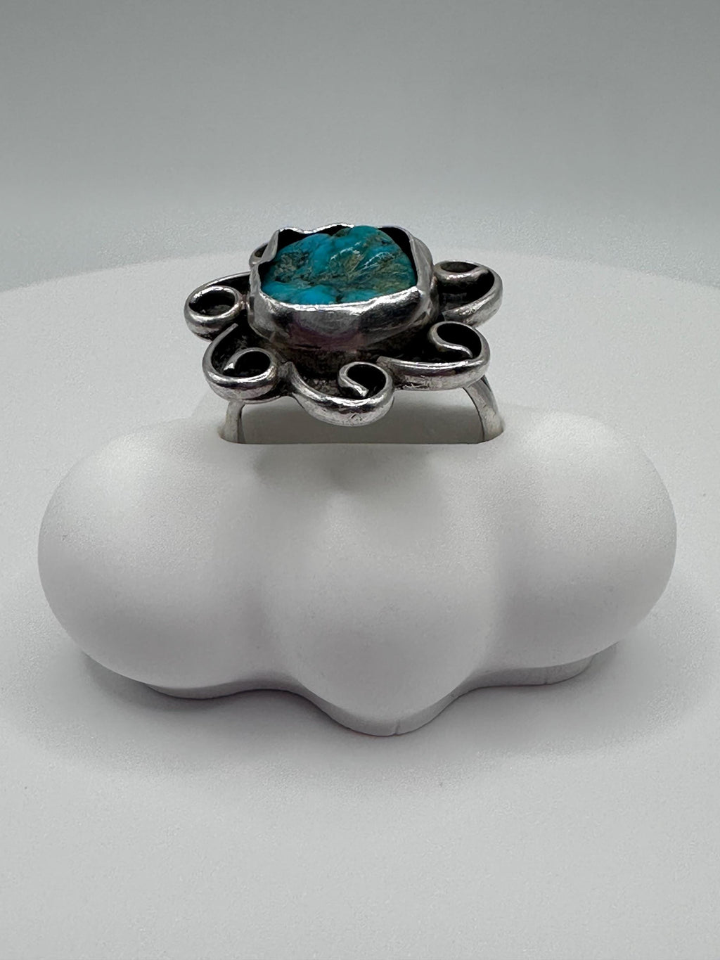 Sterling Silver Native American Turquoise Ring Size 6