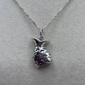 925 Sterling Silver Mermaid Tail Pendant Necklace - 17.5 inch