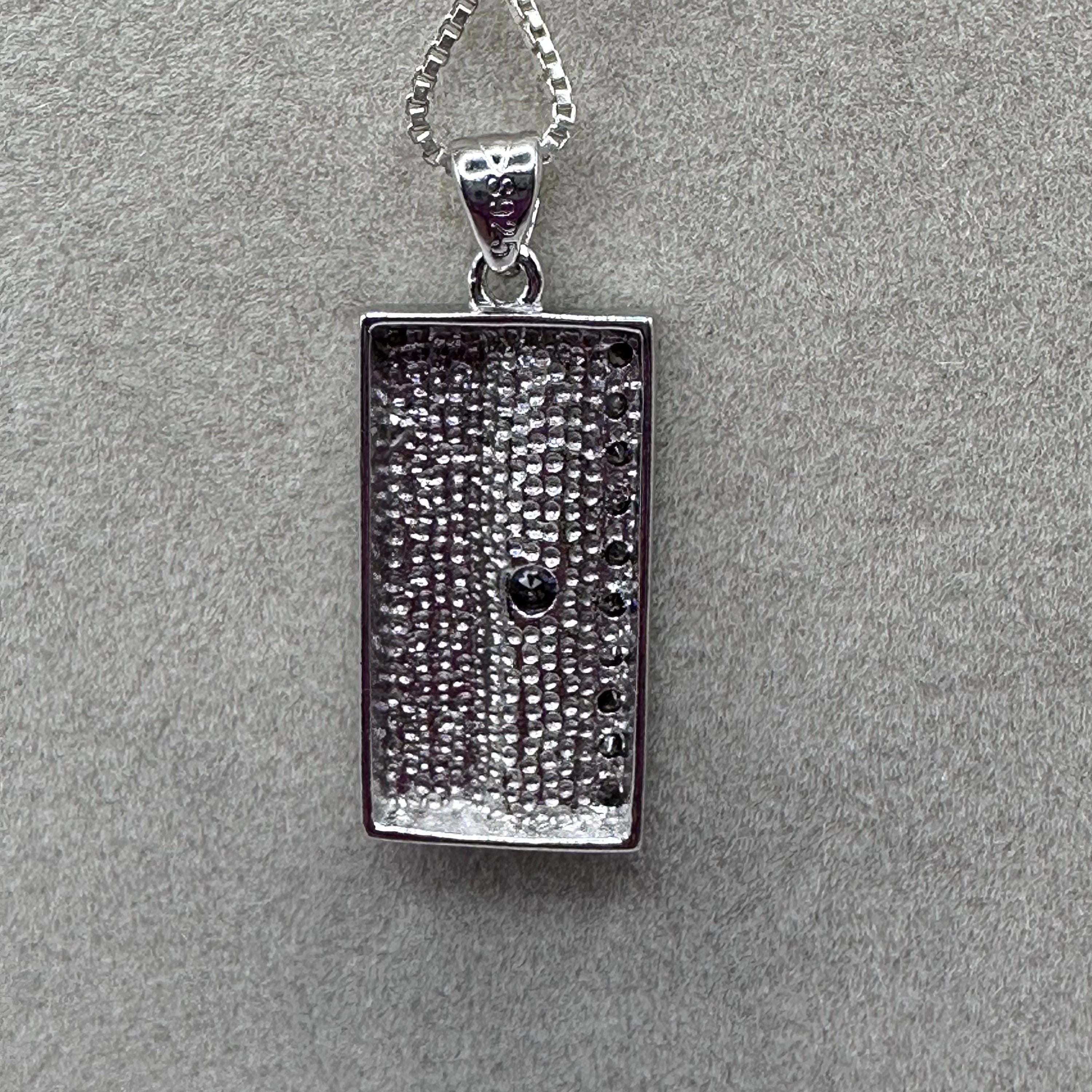 925 Sterling Silver Purse Pendant Necklace with CZ Accents - 18 inch