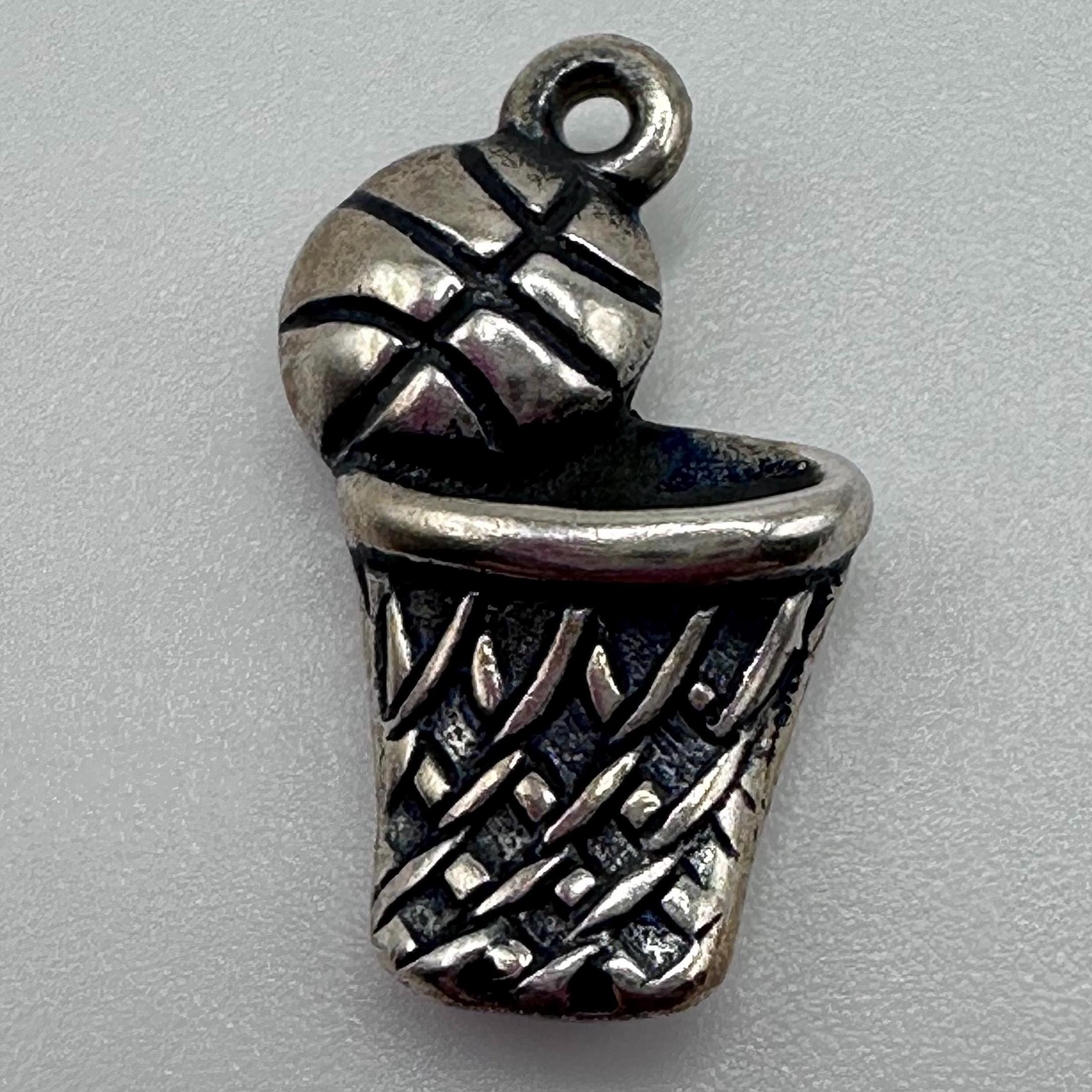 James Avery 925 Sterling Silver Basketball Hoop Charm Pendant