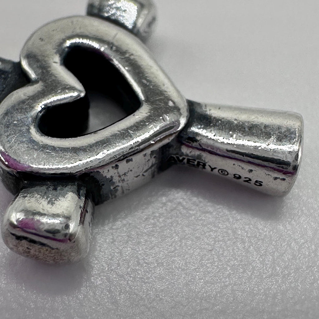 James Avery 925 Sterling Silver Cross with Heart Charm Pendant