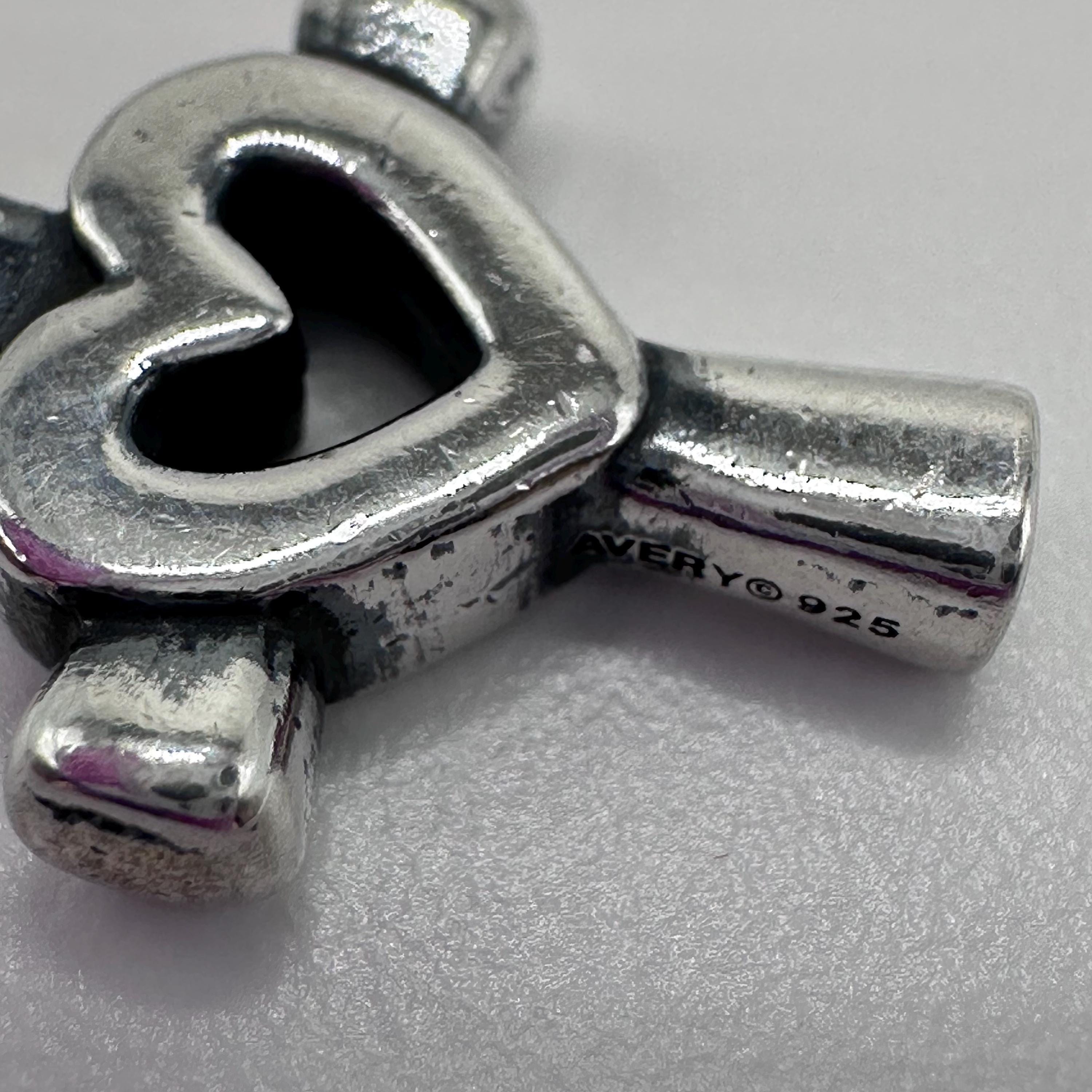 James Avery 925 Sterling Silver Cross with Heart Charm Pendant