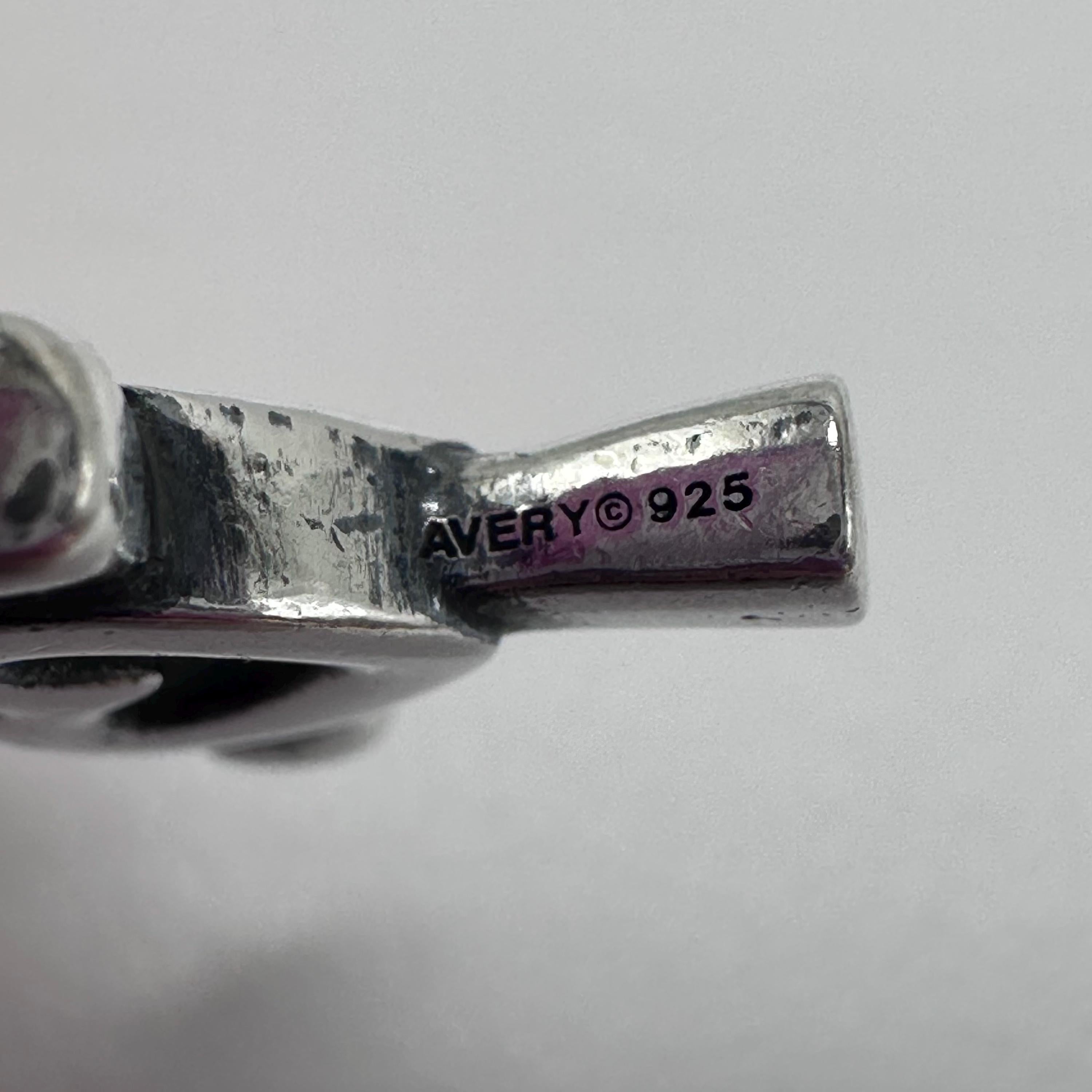 James Avery 925 Sterling Silver Cross with Heart Charm Pendant