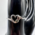Sterling Silver and 12k Gold Heart Ring with Leaves Black Hills Gold Size 6.5