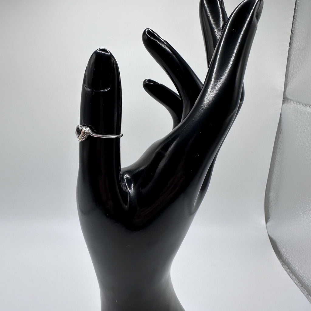 Sterling Silver and 12k Gold Heart Ring with Leaves Black Hills Gold Size 6.5
