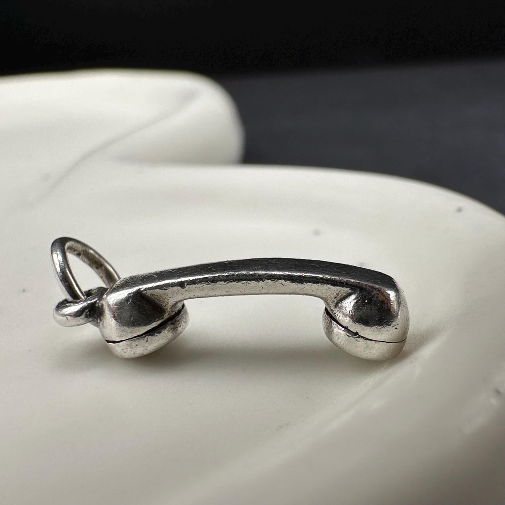 Retired James Avery 925 Sterling Silver Phone Receiver Telephone Charm Pendant