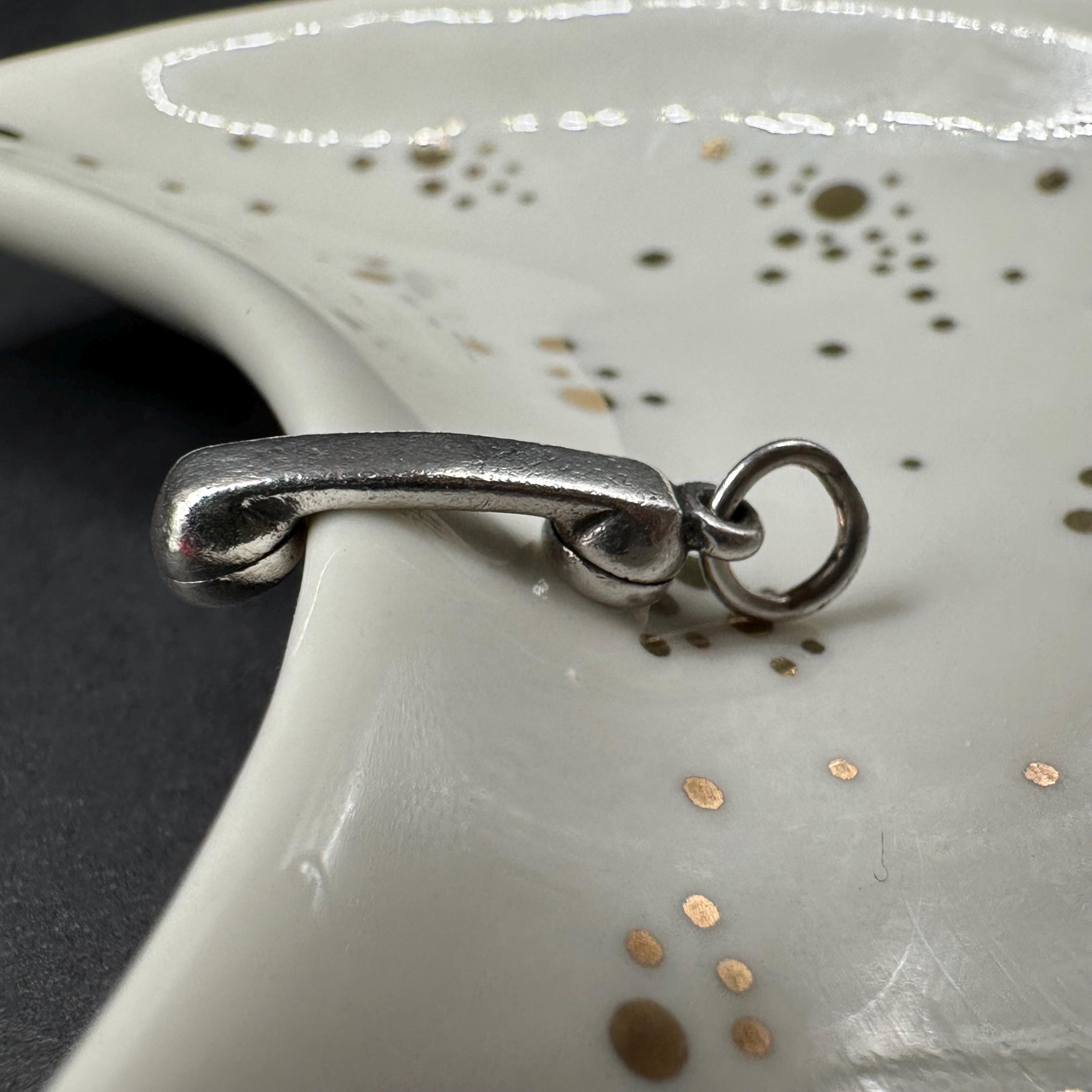 Retired James Avery 925 Sterling Silver Phone Receiver Telephone Charm Pendant