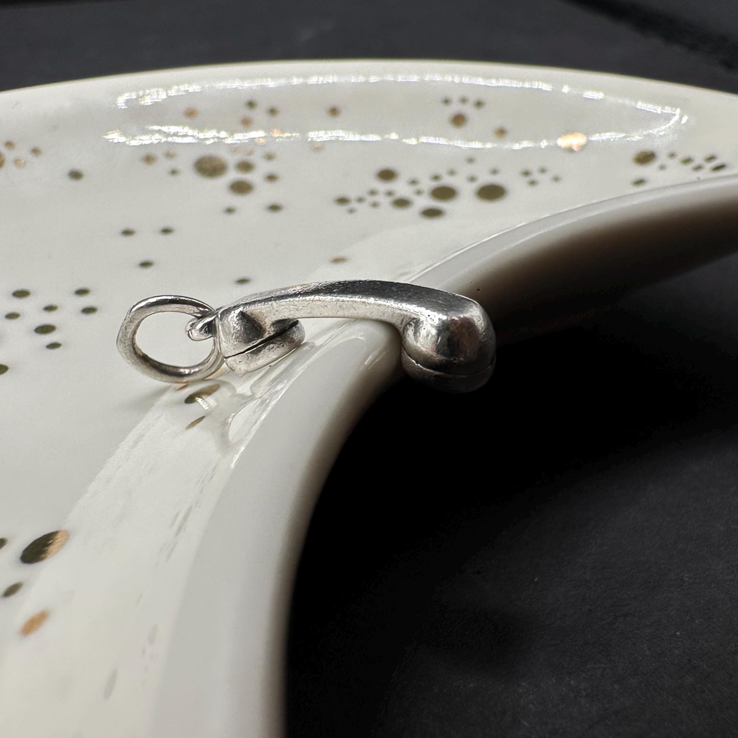 Retired James Avery 925 Sterling Silver Phone Receiver Telephone Charm Pendant