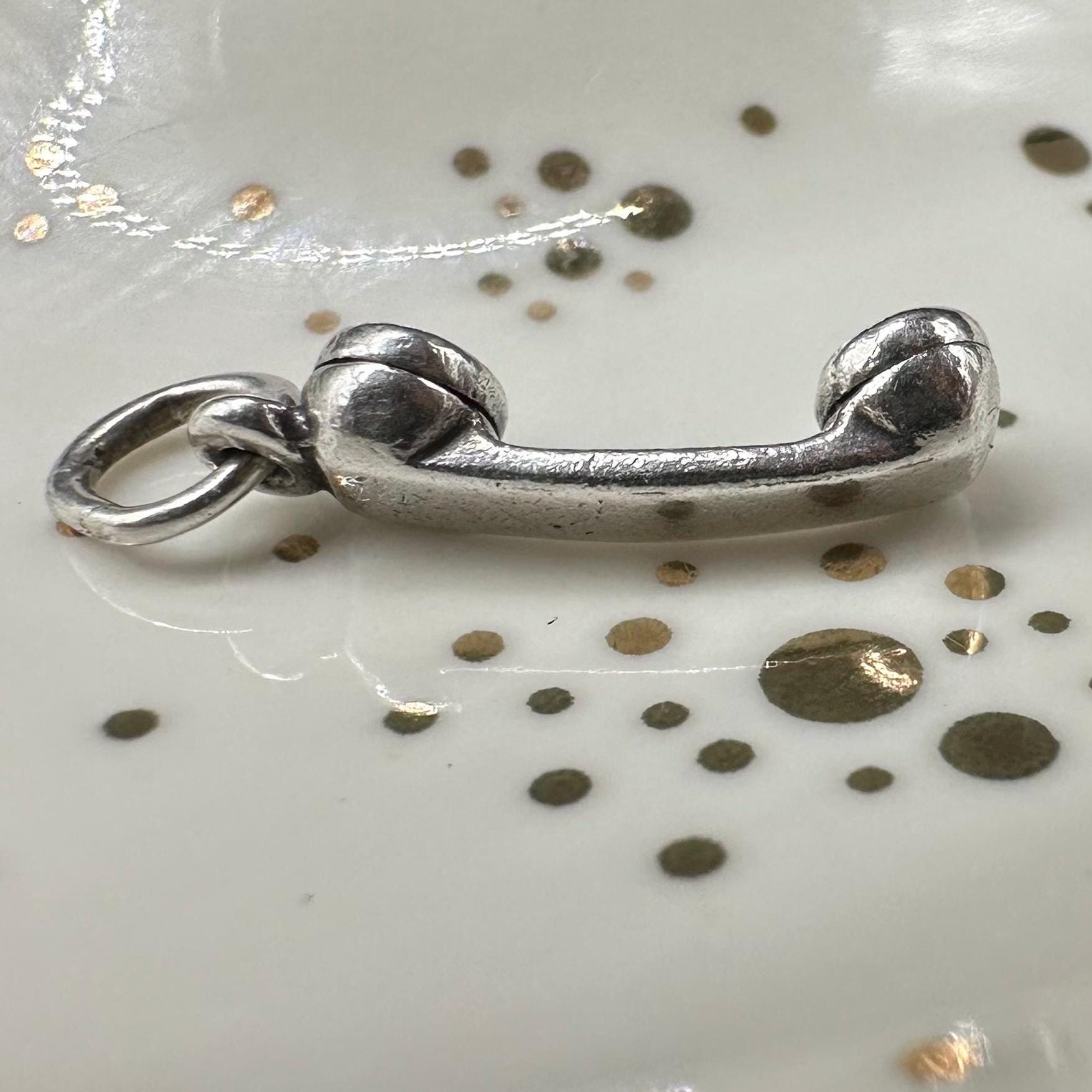 Retired James Avery 925 Sterling Silver Phone Receiver Telephone Charm Pendant