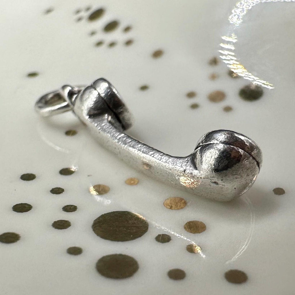 Retired James Avery 925 Sterling Silver Phone Receiver Telephone Charm Pendant