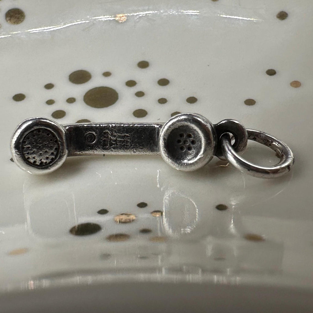 Retired James Avery 925 Sterling Silver Phone Receiver Telephone Charm Pendant