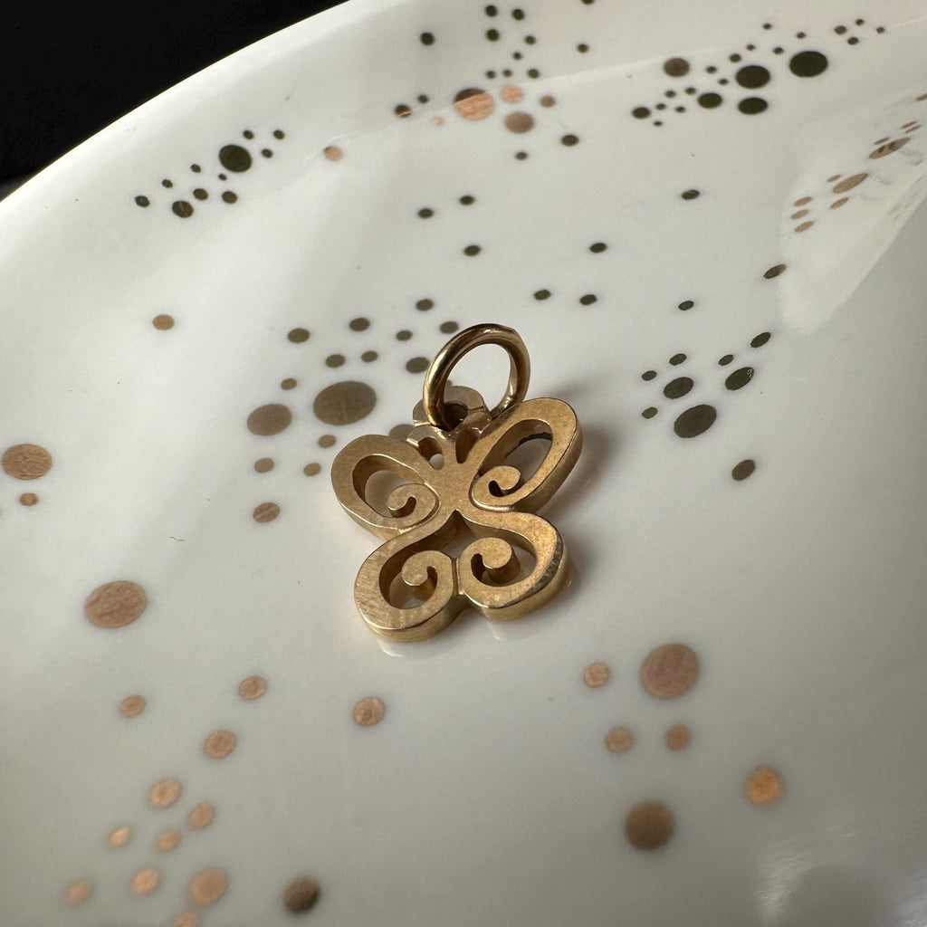 James Avery Solid 14K Yellow Gold Spring Butterfly Charm Pendant