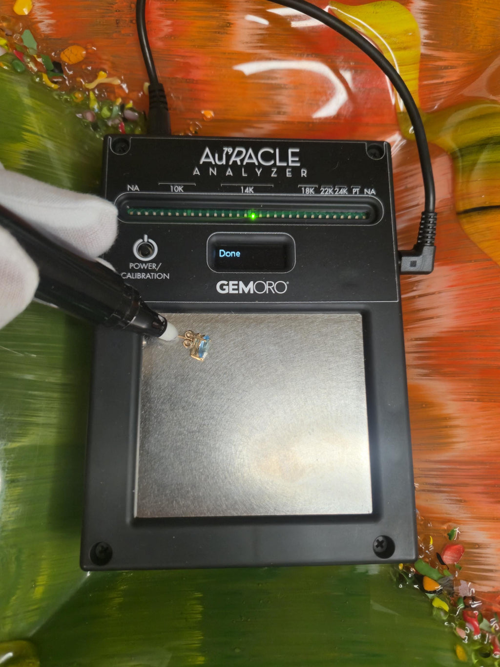 14K Solid Gold Pear Shape Blue Topaz Stud Earrings