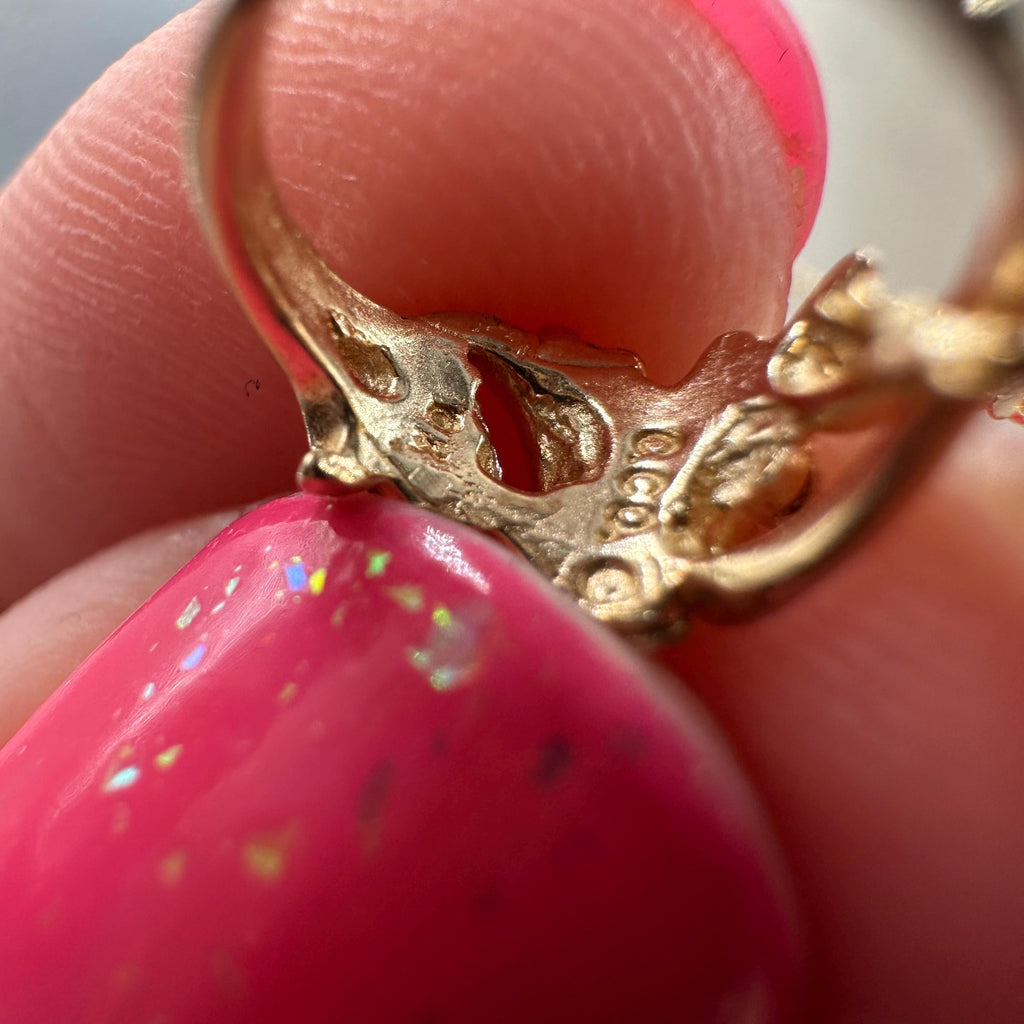 Black Hills Gold Solid 10K Ring Pendant with FREE 14K GF Necklace - 18 Inch