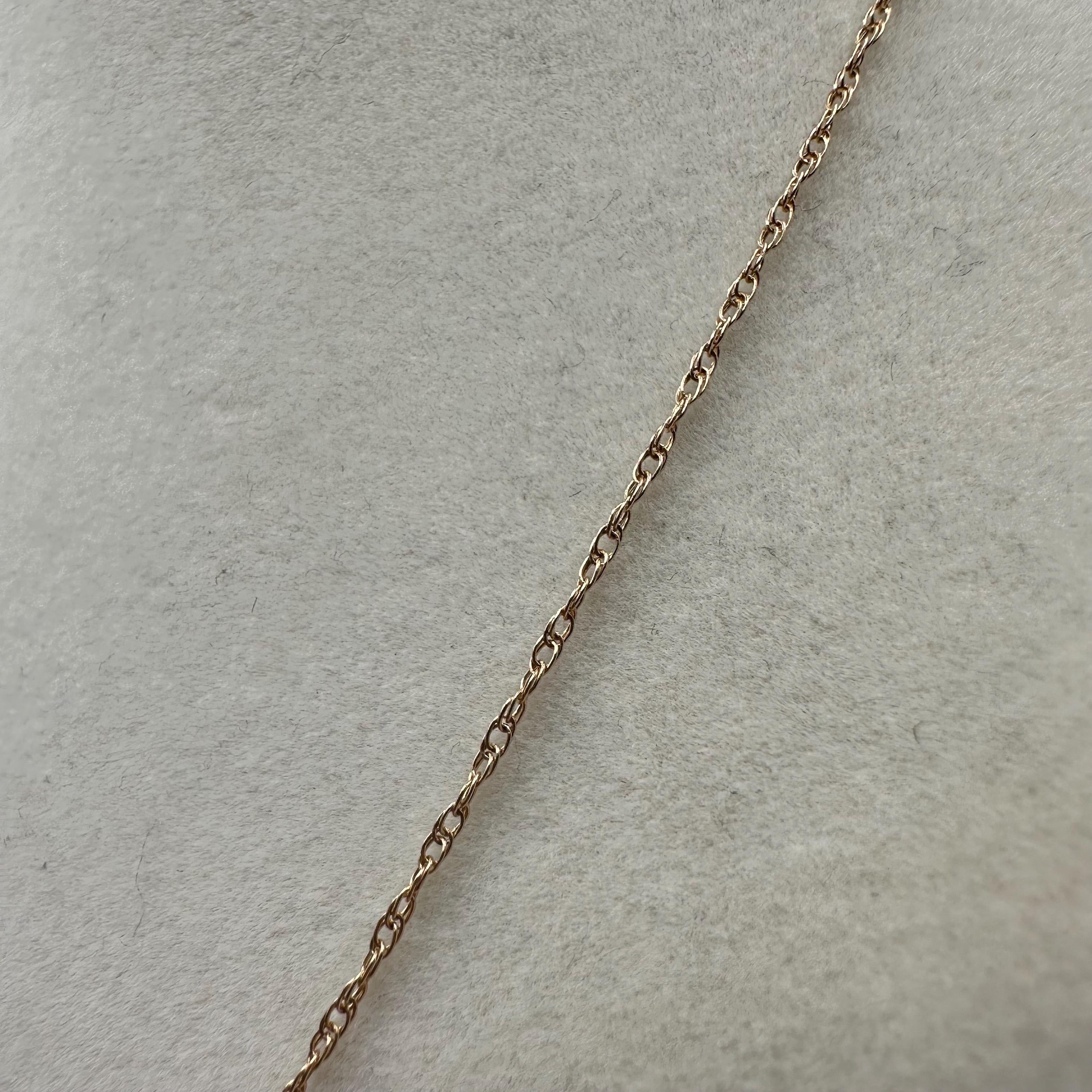 Solid 14K Yellow Gold Chain Necklace - 18 Inch
