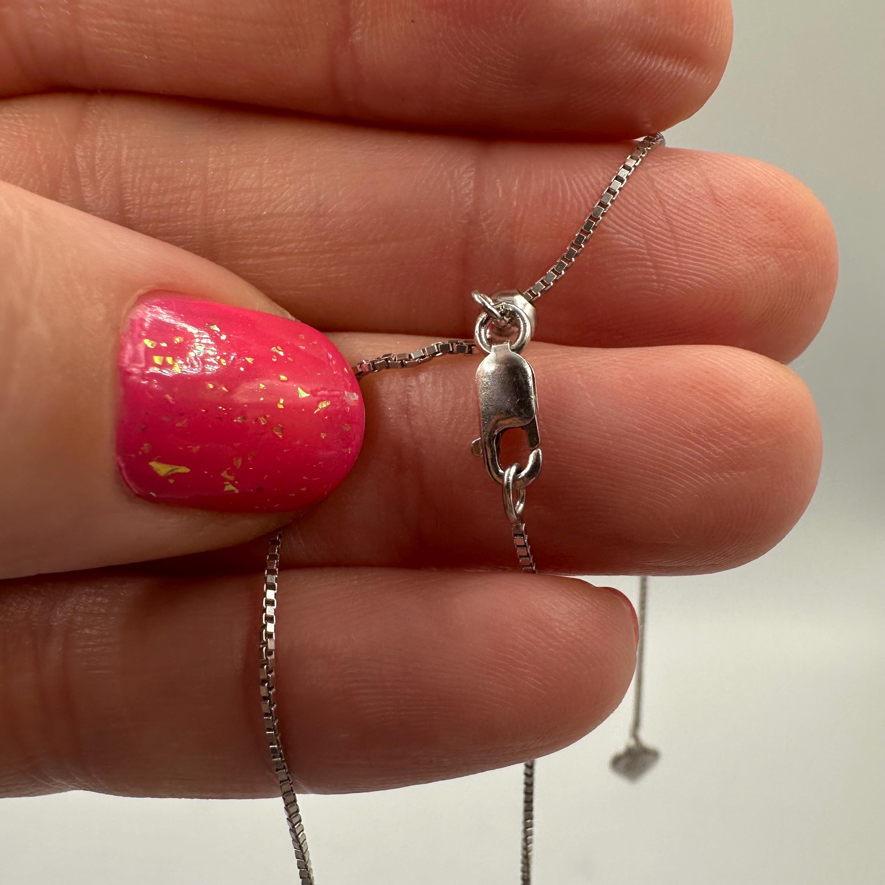 Sterling Silver Necklace with 925 / 14k Gold Infinity Heart Pendant - Adjustable