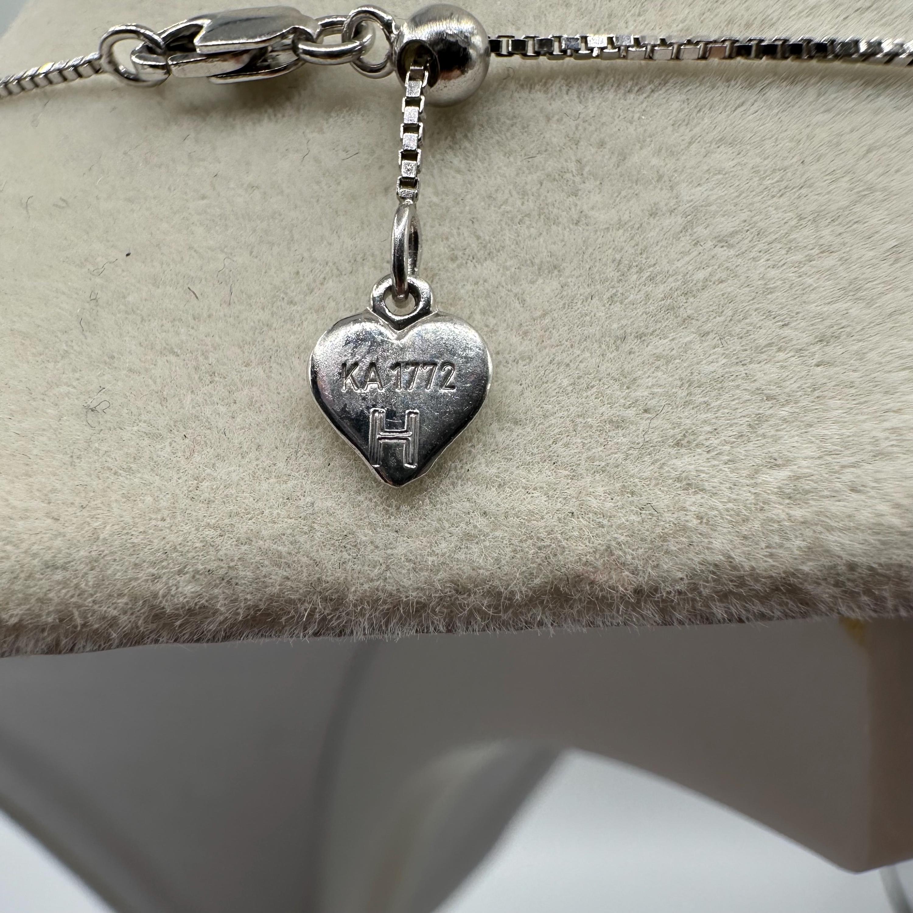 Sterling Silver Necklace with 925 / 14k Gold Infinity Heart Pendant - Adjustable