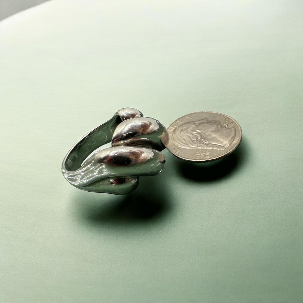 RETIRED James Avery Sisterhood Sterling Silver Ring - Size 6.5