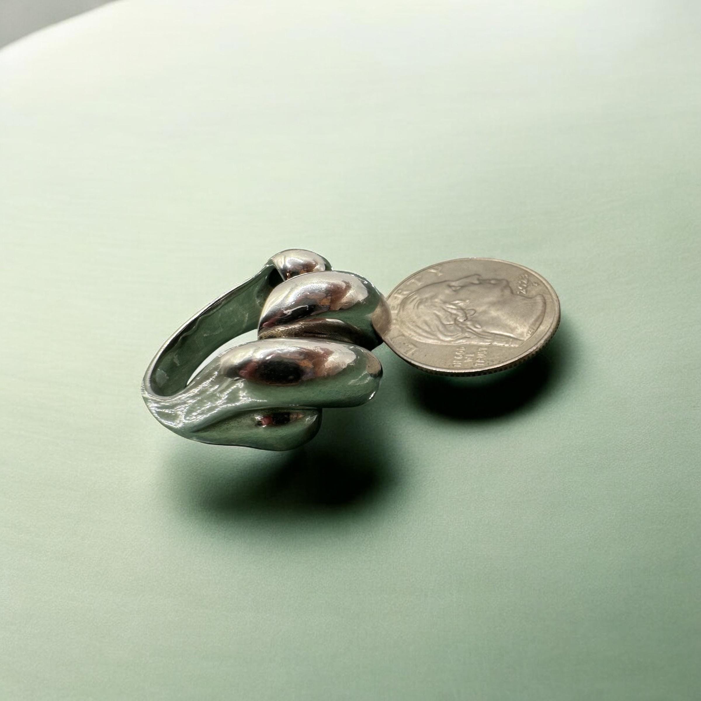 RETIRED James Avery Sisterhood Sterling Silver Ring - Size 6.5