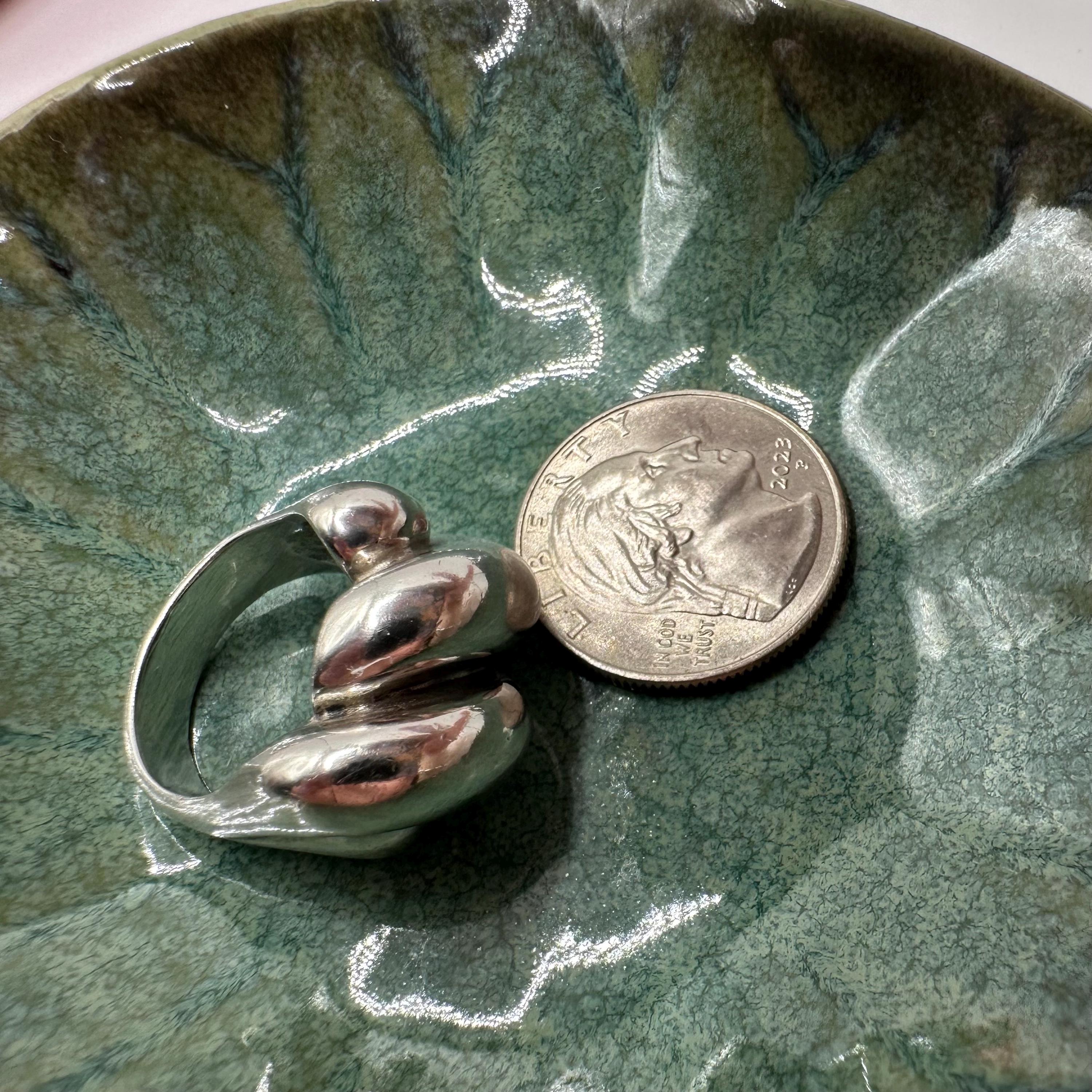 RETIRED James Avery Sisterhood Sterling Silver Ring - Size 6.5
