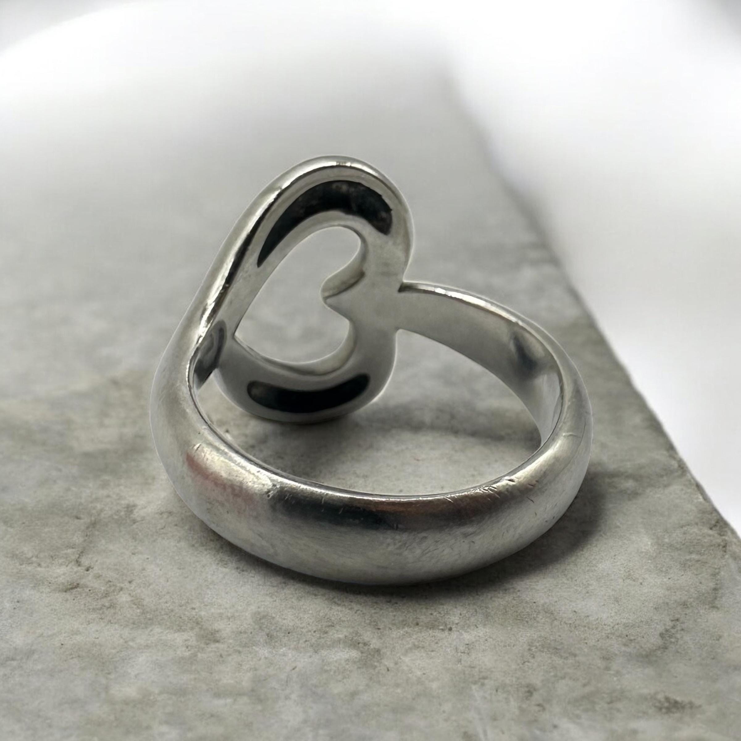 RETIRED James Avery Abounding Heart Sterling Silver Ring - Size 6.75