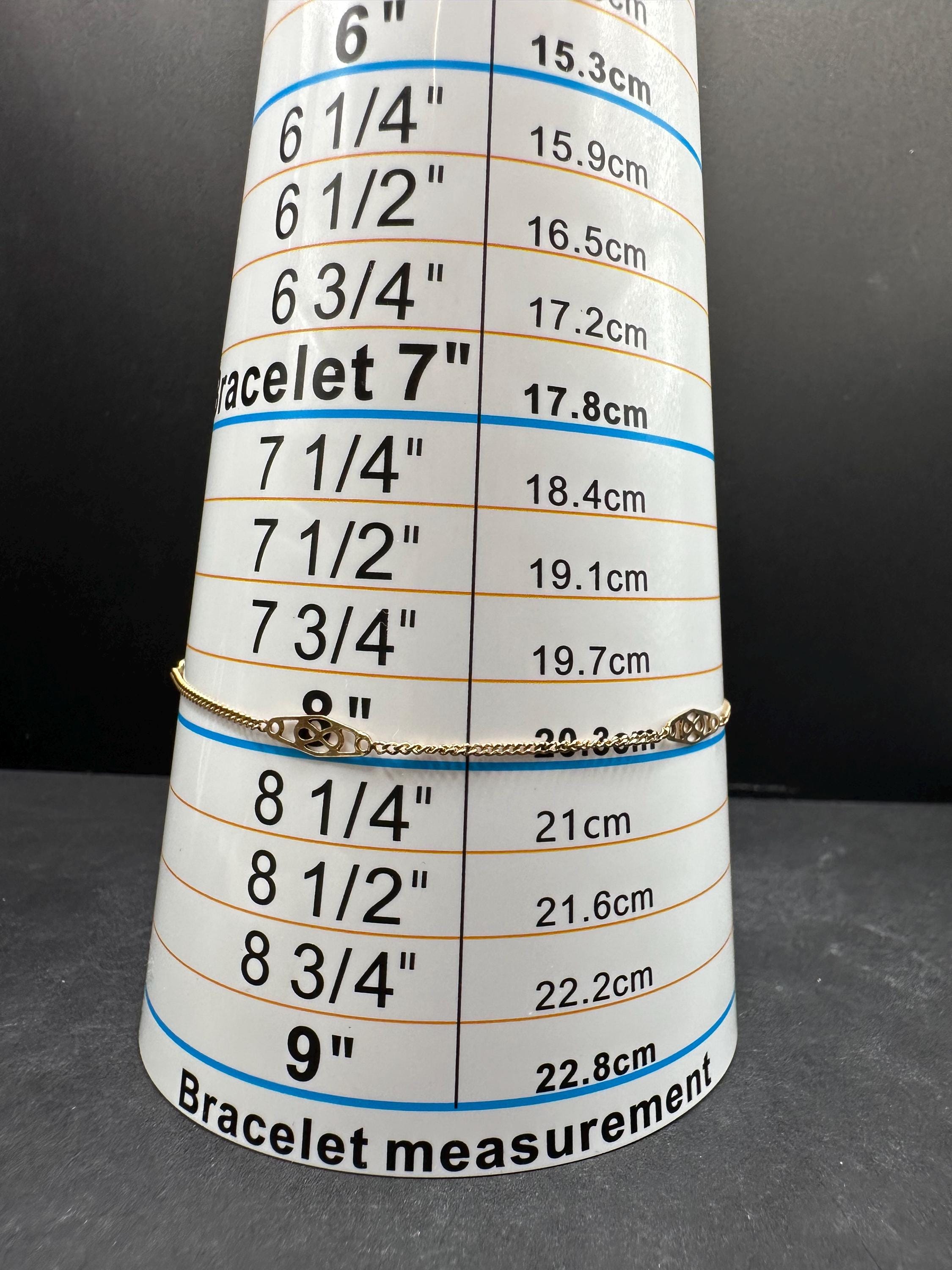 Solid 14K Yellow Gold Bracelet with Delicate Accents – 8 Inches