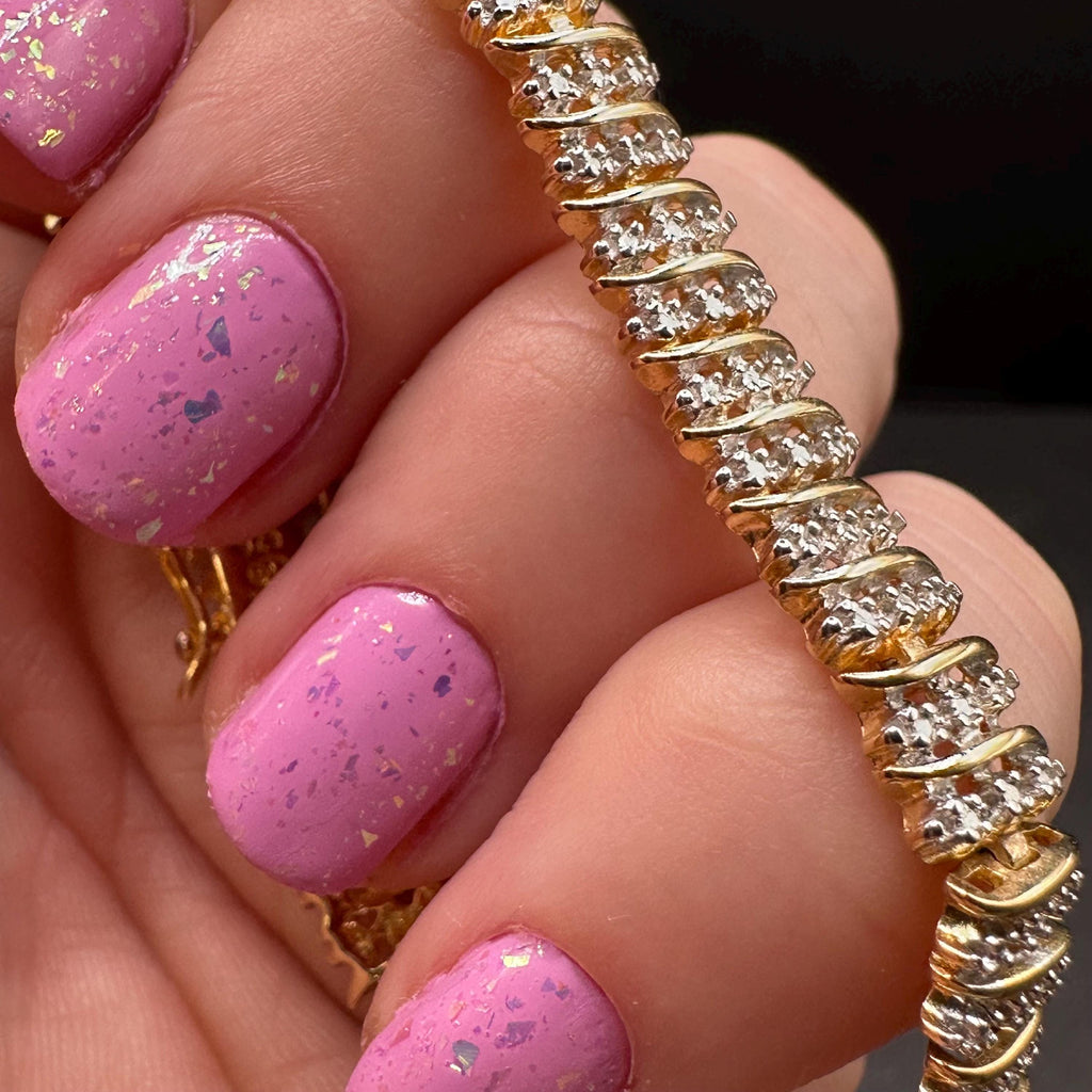 925 Sterling Silver Gold Vermeil Butterfly Charm Bracelet – 7.5 Inches