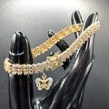 925 Sterling Silver Gold Vermeil Butterfly Charm Bracelet – 7.5 Inches