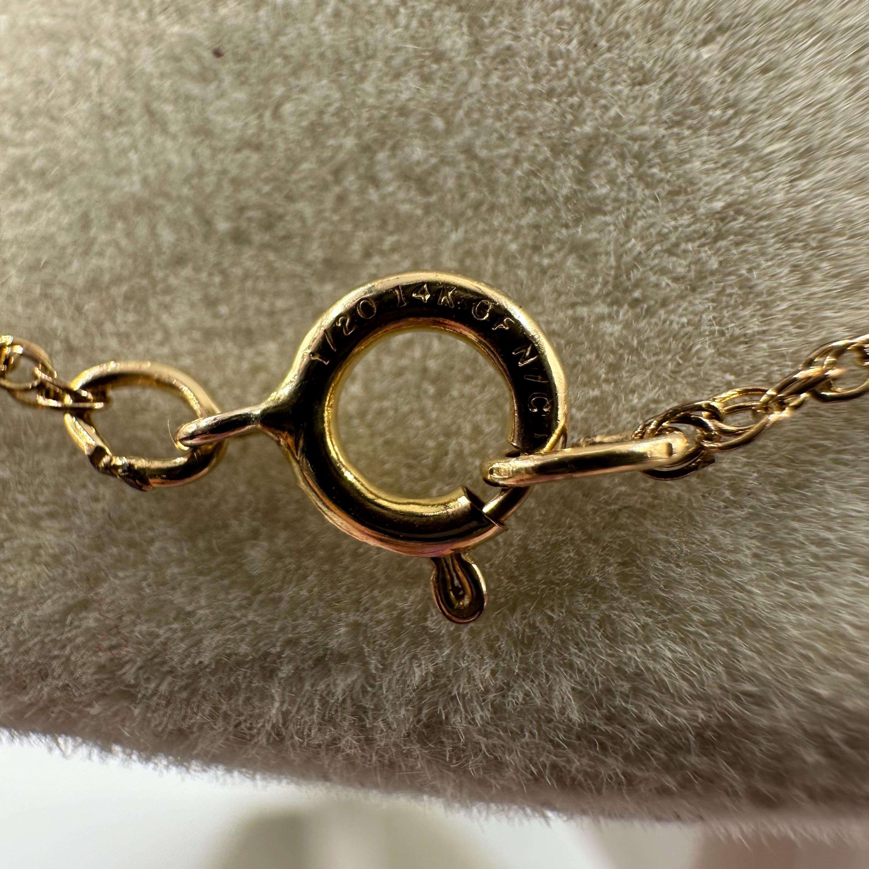 Black Hills Solid 10K Yellow Gold Pendant Necklace with CZ's - 18.5 Inch