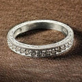 Sterling Silver Eternity Band with Gemstones – Size 5