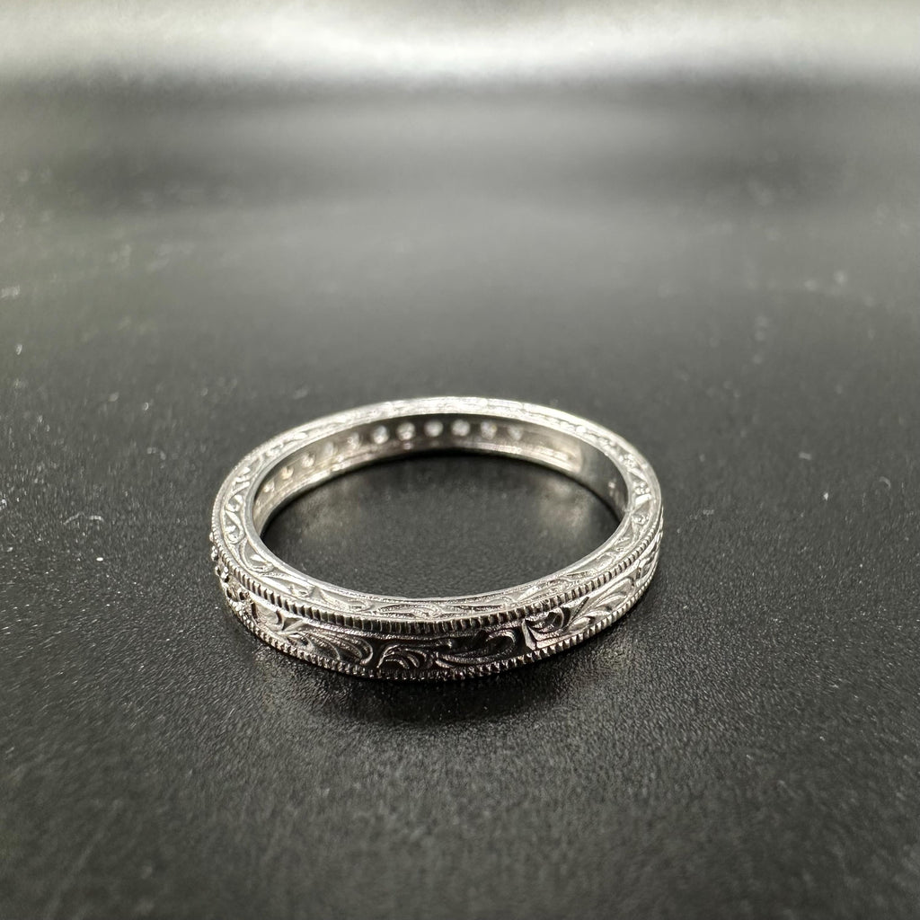 Sterling Silver Eternity Band with Gemstones – Size 5