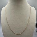 Solid 14K Yellow Gold Chain Necklace - 18 Inch