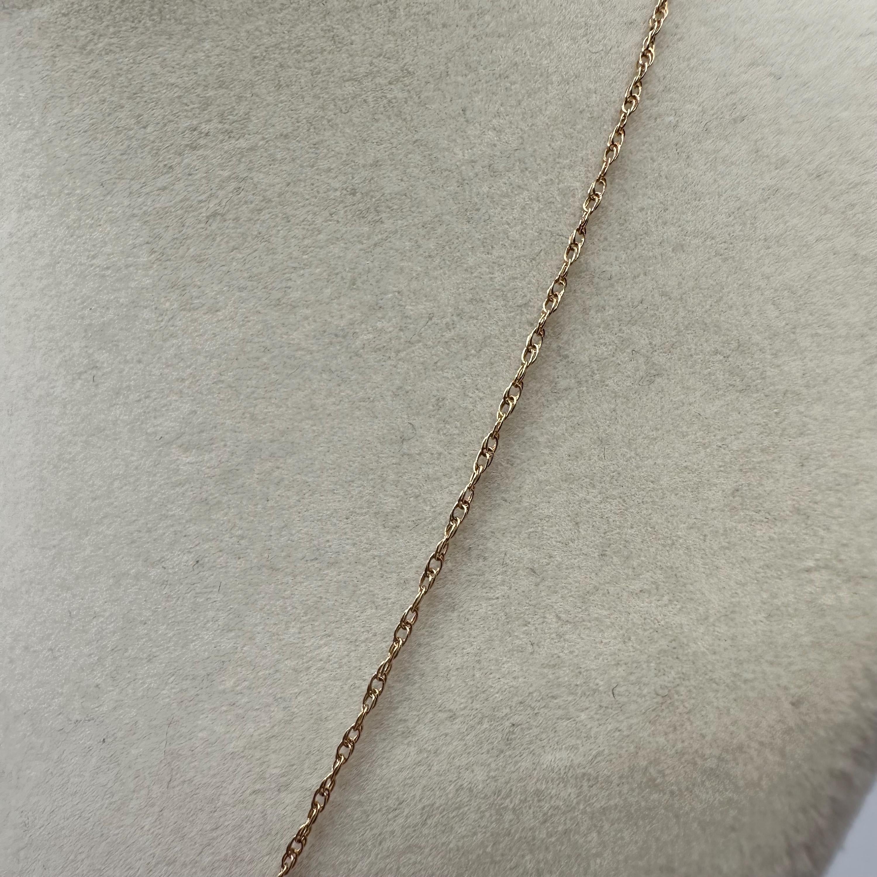 Solid 14K Yellow Gold Chain Necklace - 18 Inch