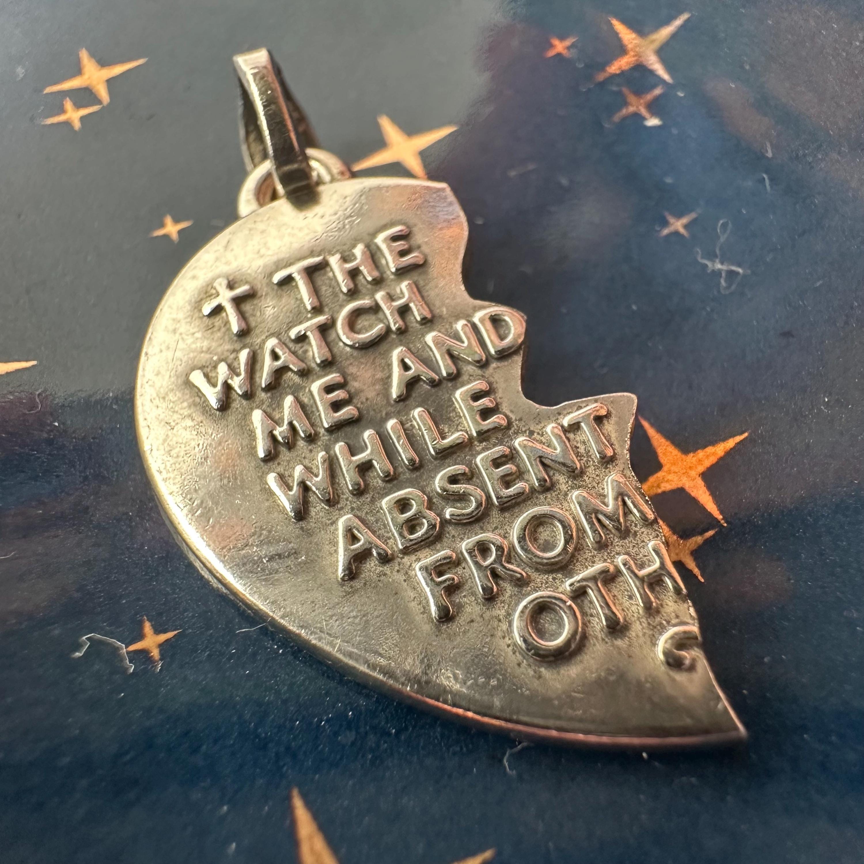 Retired James Avery Sterling Silver Broken Heart Pendant, Christian Jewelry