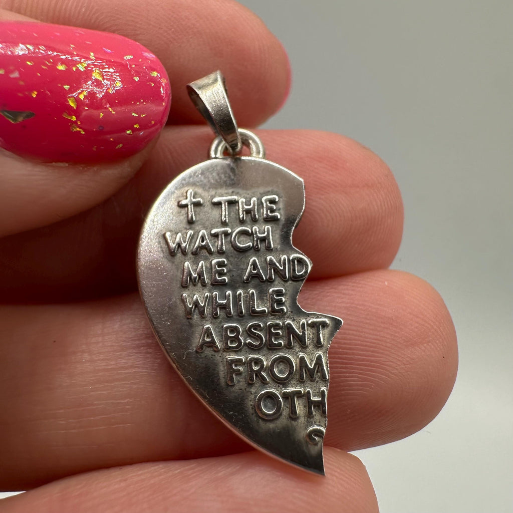 Retired James Avery Sterling Silver Broken Heart Pendant, Christian Jewelry