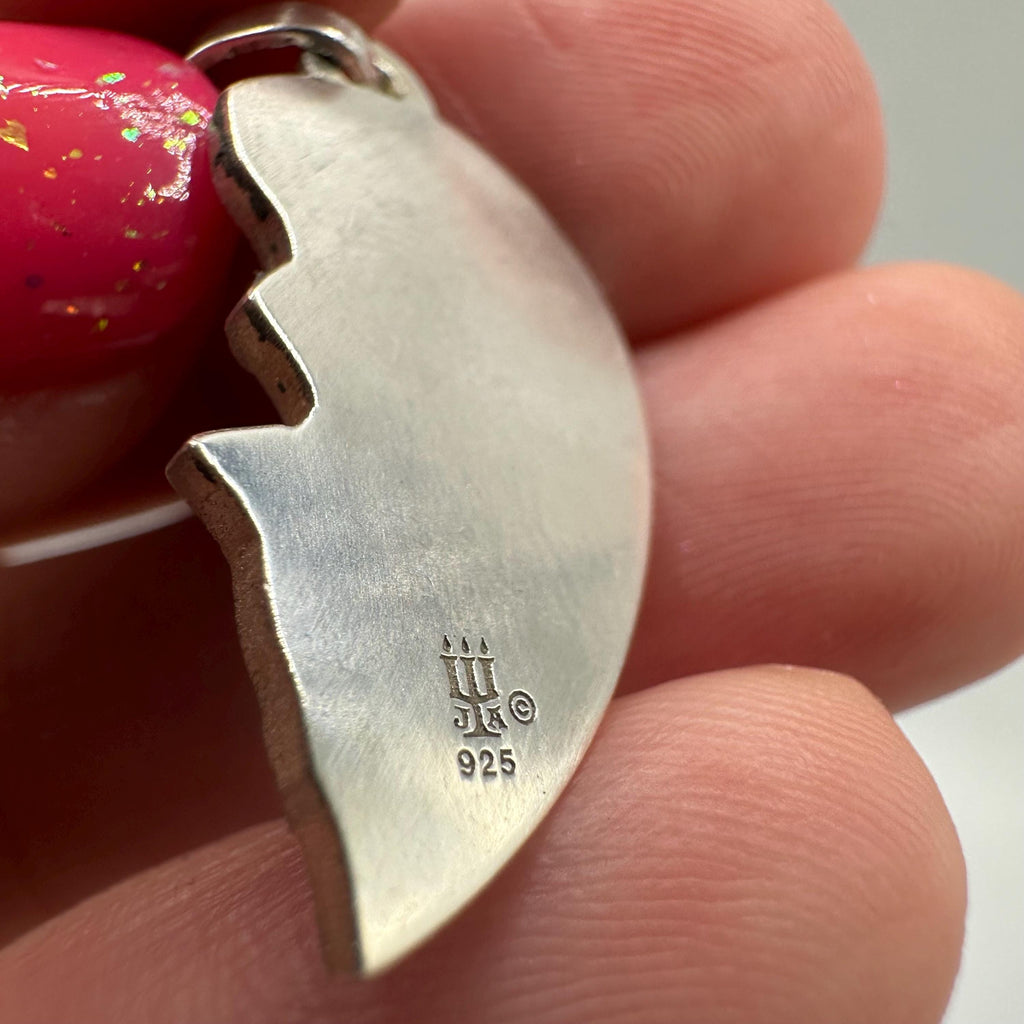 Retired James Avery Sterling Silver Broken Heart Pendant, Christian Jewelry