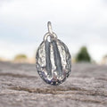 Retired James Avery 925 Sterling Silver Pecan Nut Charm - UNCUT loop
