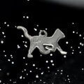 Retired James Avery 925 Sterling Silver Walking Cat Silhouette 2D Charm Pendant