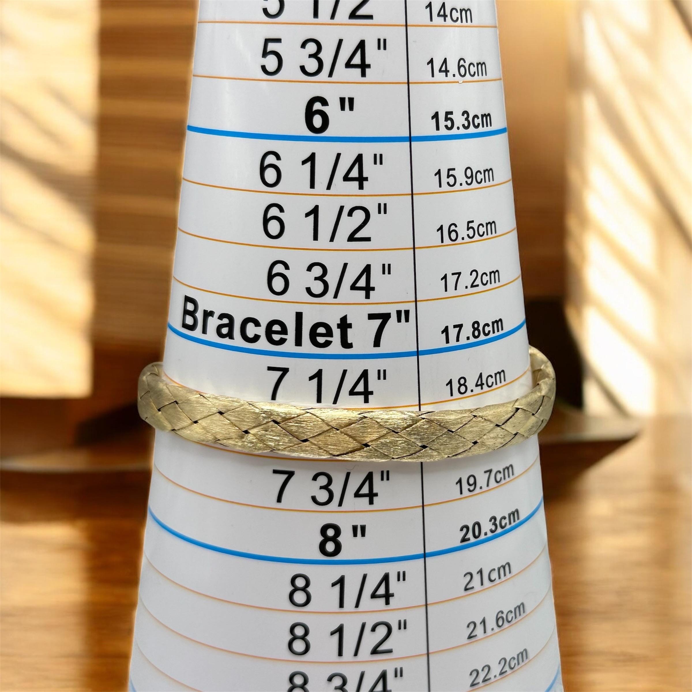 925 Sterling Silver Gold Vermeil Braided Cuff Bracelet – 7.5 Inches