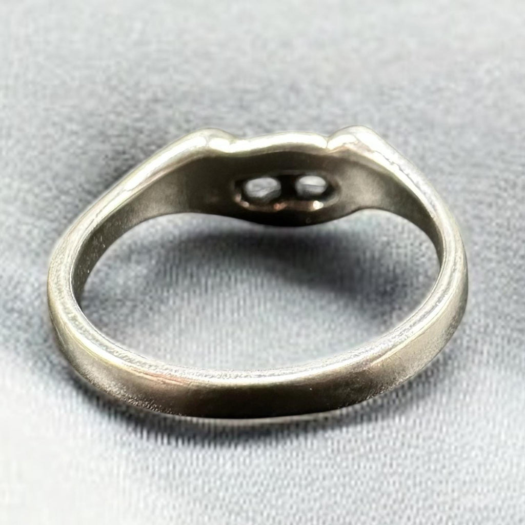 Sterling Silver Cat Face Ring, Size 7.75