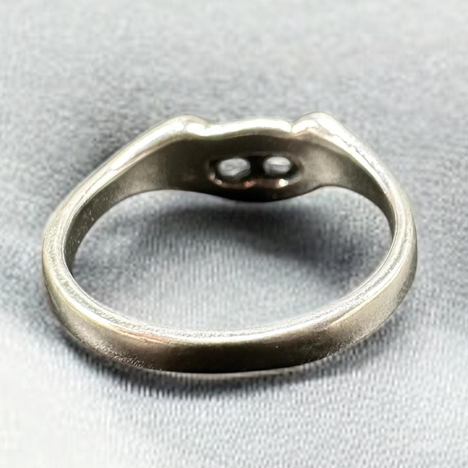 Sterling Silver Cat Face Ring, Size 7.75