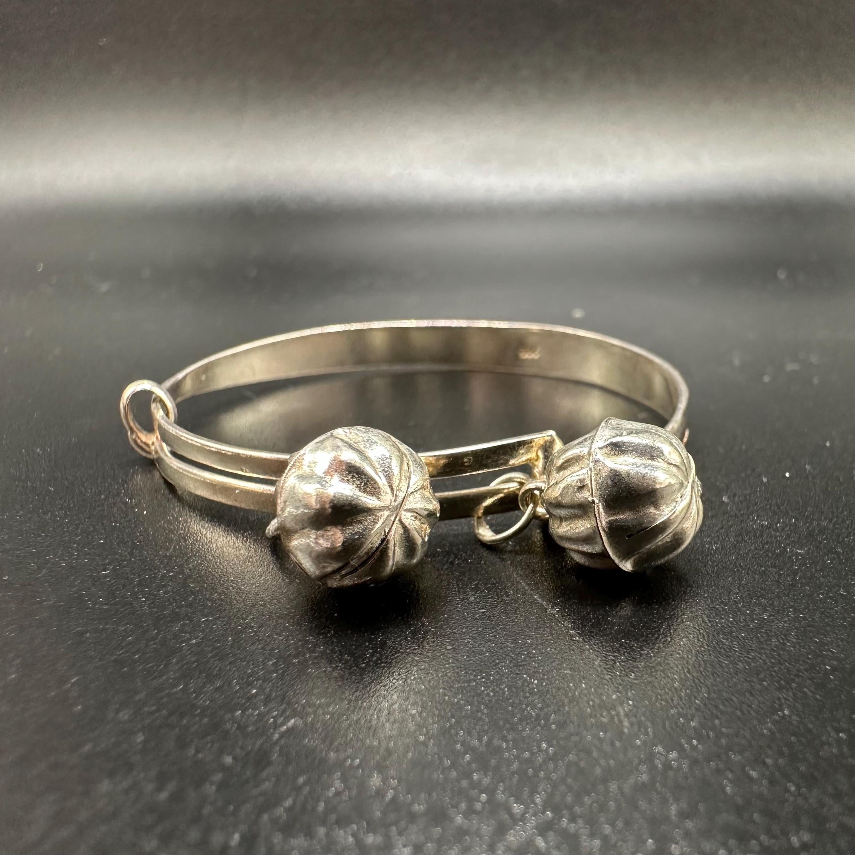 925 Sterling Silver Baby & Child Bell Charm Bracelet – Adjustable