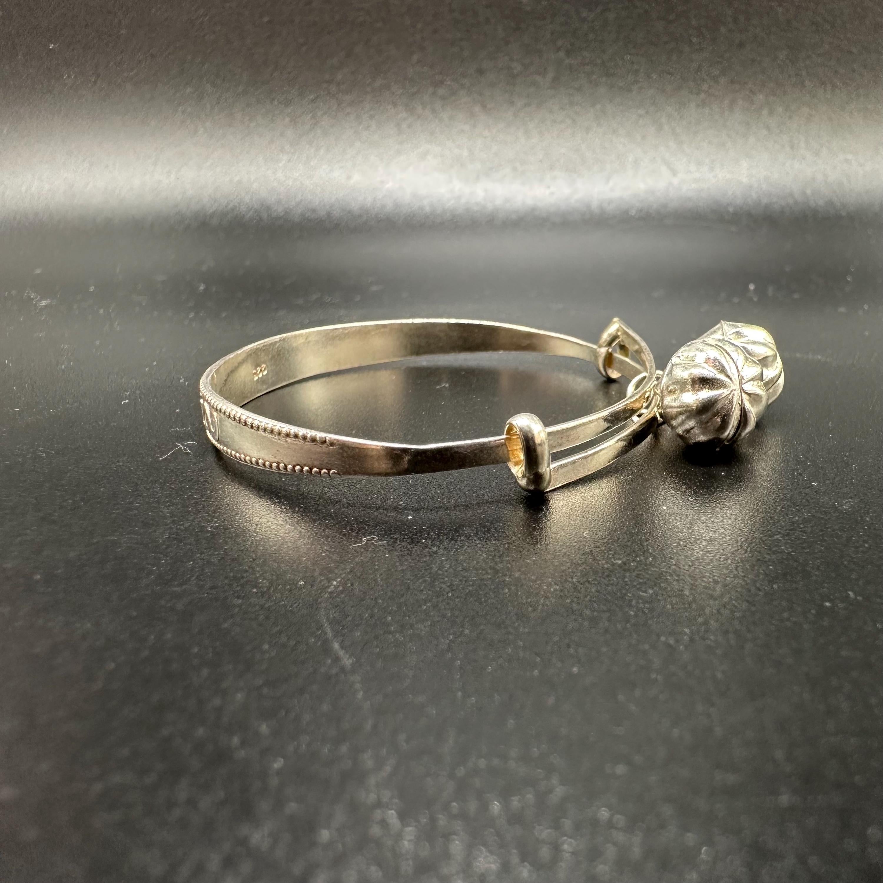 925 Sterling Silver Baby & Child Bell Charm Bracelet – Adjustable