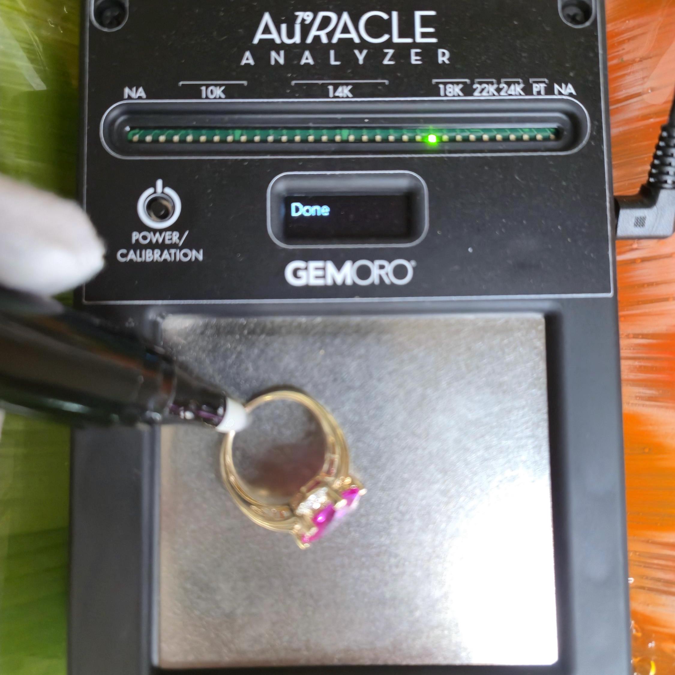 18K Gold Vermeil Over 925 Sterling Silver Pink Sapphire Ring Size 10