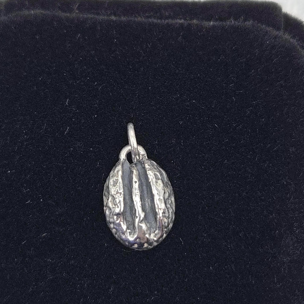 Retired James Avery 925 Sterling Silver Pecan Nut Charm - UNCUT loop