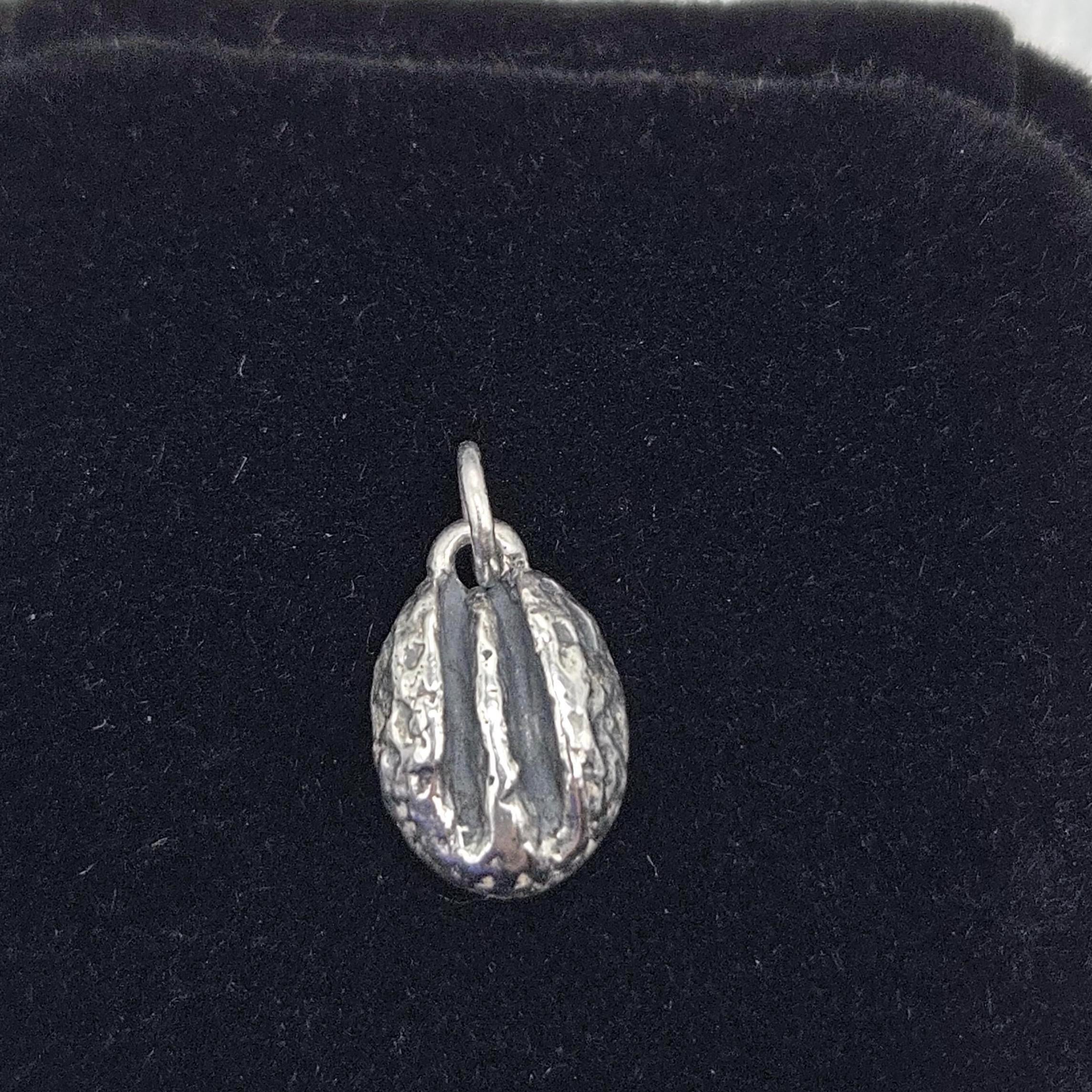 Retired James Avery 925 Sterling Silver Pecan Nut Charm - UNCUT loop