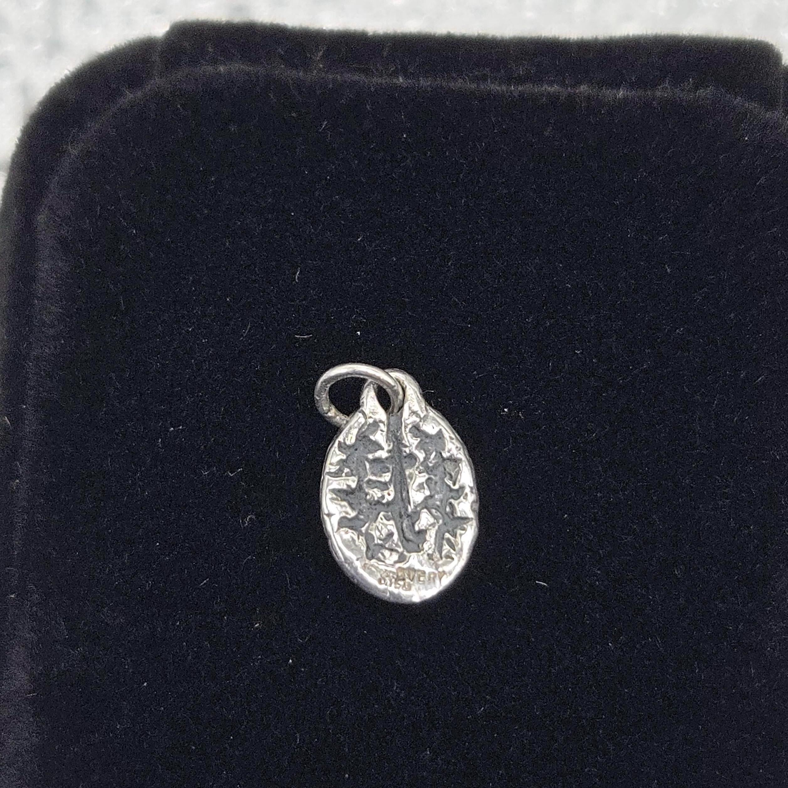 Retired James Avery 925 Sterling Silver Pecan Nut Charm - UNCUT loop