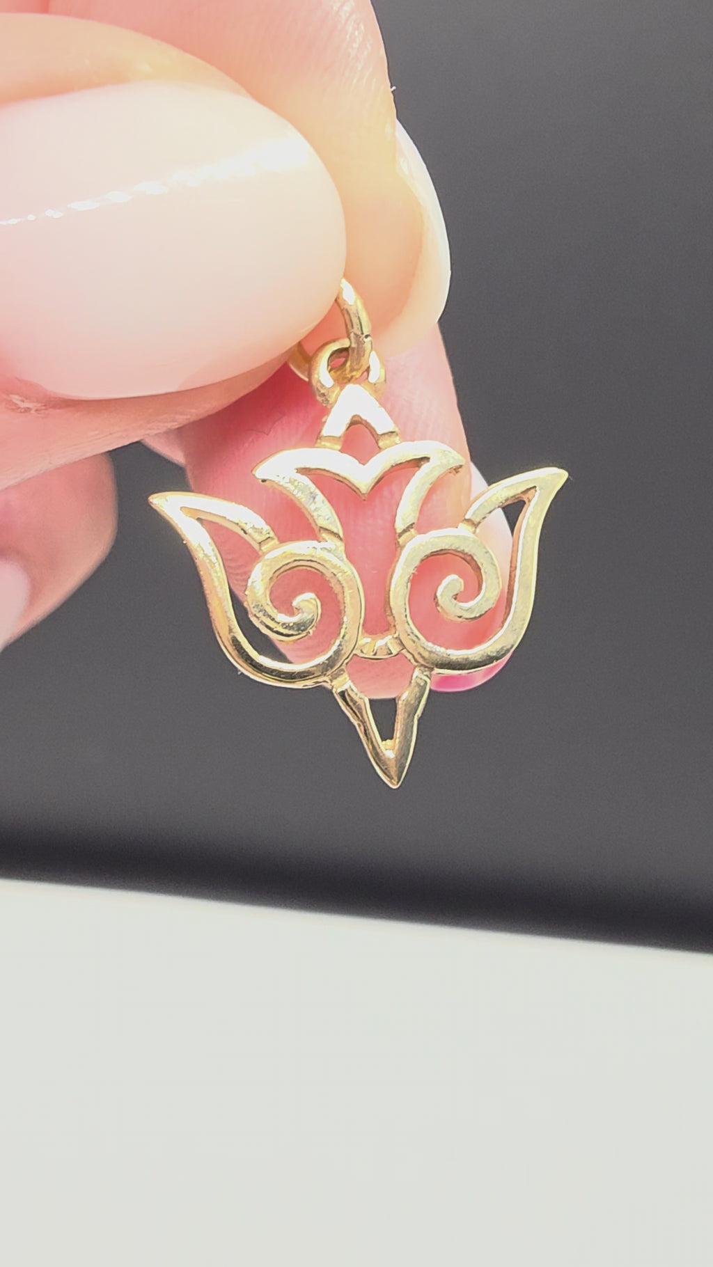 James Avery Open Scroll Descending Dove Solid 14K Yellow Gold Charm Pendant Video