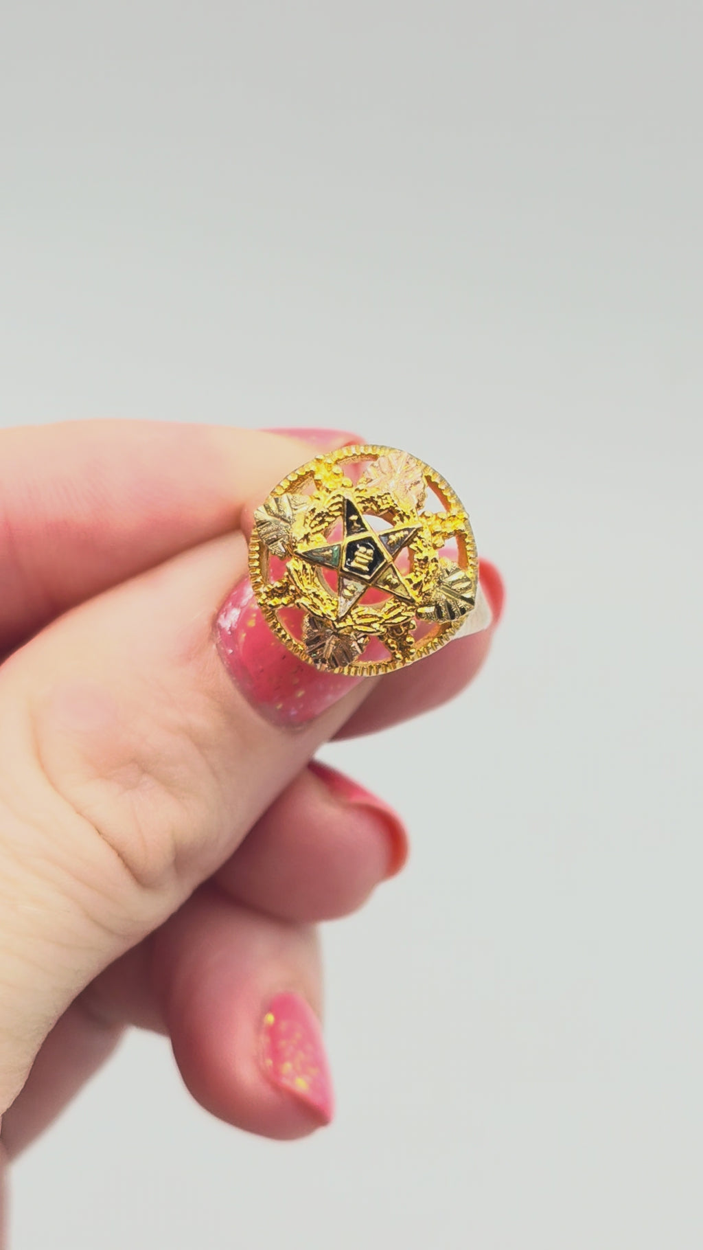 Black Hills Gold Solid 10K 12K Order of Eastern Star Ring – Size 7