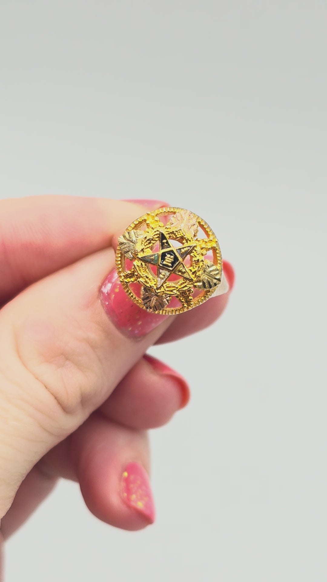 Black Hills Gold Solid 10K 12K Order of Eastern Star Ring – Size 7